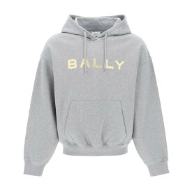 BALLY バリー グレー Grigio Bally metallic logo hoodie トレーナー メンズ 秋冬2023 MJE04S 【関税・送料無料】【ラッピング無料】 ik