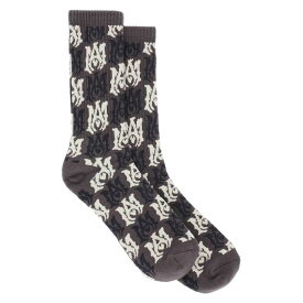 AMIRI アミリ グレー Grigio Amiri socks with ma pattern ソックス メンズ 秋冬2023 AW23MHR001 【関税・送料無料】【ラッピング無料】 ik