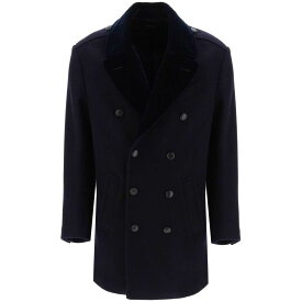 【本日5の付く日ポイント4倍!!】 TOM FORD トム フォード ブルー Blu Tom ford midi peacoat with velvet lapel コート メンズ 秋冬2023 OPR003 FMW020F23 【関税・送料無料】【ラッピング無料】 ik