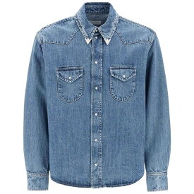 BALLY バリー ブルー Celeste Bally denim wstern shirt シャツ メンズ 秋冬2023 MSH01F 【関税・送料無料】【ラッピング無料】 ik