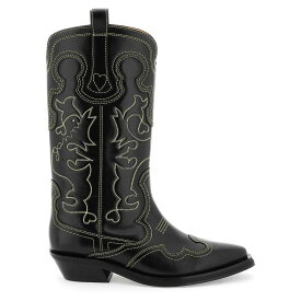 【5のつく日は全商品ポイント4倍】 GANNI ガニー マルチカラー Colori misti Ganni embroidered western boots ブーツ レディース 春夏2024 S2169 【関税・送料無料】【ラッピング無料】 ik