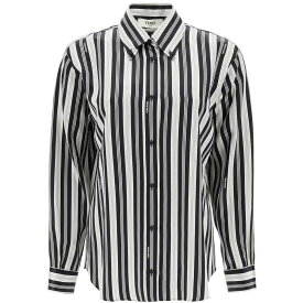 【5のつく日は全商品ポイント4倍】 FENDI フェンディ マルチカラー Colori misti Fendi striped silk satin shirt シャツ レディース 秋冬2023 FS8143 AXB0 【関税・送料無料】【ラッピング無料】 ik