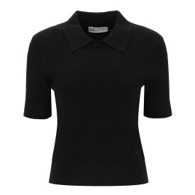 TORY BURCH トリー バーチ ブラック Nero Tory burch knitted polo shirt Tシャツ レディース 春夏2024 157411 【関税・送料無料】【ラッピング無料】 ik