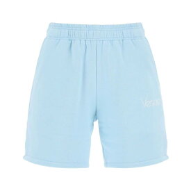 VERSACE ヴェルサーチ ブルー Celeste Versace sweatshorts with 1978 re-edition logo ショーツ レディース 春夏2024 1014301 1A10157 【関税・送料無料】【ラッピング無料】 ik