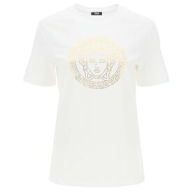 【0の付く日ポイント4倍】 VERSACE ヴェルサーチ マルチカラー Colori misti Versace medusa crew-neck t-shirt Tシャツ レディース 春夏2024 1014271 1A10145 【関税・送料無料】【ラッピング無料】 ik