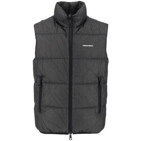 DSQUARED2 ディースクエアード ブラック Nero Dsquared2 ripstop puffer vest ベスト メンズ 春夏2024 S74FB0322 S60519 【関税・送料無料】【ラッピング無料】 ik