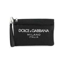 DOLCE&GABBANA ドルチェ&ガッバーナ ブラック Nero Dolce & gabbana nylon pouch with rubberized logo バッグ メンズ 春夏2024 BP3259 AG182 【関税・送料無料】【ラッピング無料】 ik