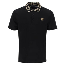 VERSACE ヴェルサーチ マルチカラー Colori misti Versace polo shirt with greca collar ポロシャツ メンズ 春夏2024 A87402 1A06199 【関税・送料無料】【ラッピング無料】 ik