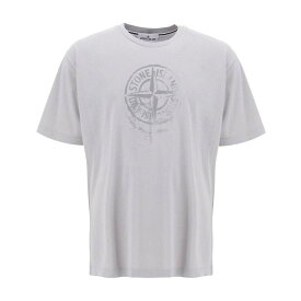 STONE ISLAND ストーン アイランド グレー Grigio Stone island t-shirt with reflective print Tシャツ メンズ 春夏2024 80152RC87 【関税・送料無料】【ラッピング無料】 ik