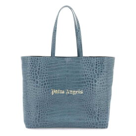 PALM ANGELS パーム エンジェルス ブルー Celeste Palm angels croco-embossed leather shopping bag トートバッグ メンズ 春夏2024 PMNA075R24LEA001 【関税・送料無料】【ラッピング無料】 ik