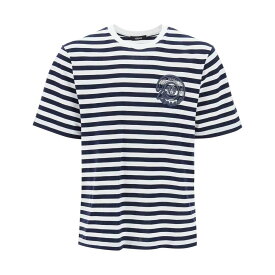【本日5の付く日ポイント4倍!!】 VERSACE ヴェルサーチ マルチカラー Colori misti Versace nautical stripe t-shirt Tシャツ メンズ 春夏2024 1013302 1A09873 【関税・送料無料】【ラッピング無料】 ik