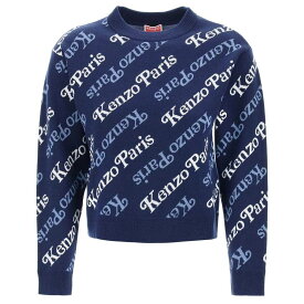 【6h限定！2000円OFFクーポン配布中】 KENZO ケンゾー ブルー Blu Kenzo sweater with logo pattern トレーナー レディース 春夏2024 FE52PU4703CB 【関税・送料無料】【ラッピング無料】 ik
