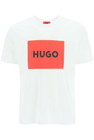 HUGO ヒューゴ ホワイト Bianco Hugo dulive t-shirt with logo box Tシャツ メンズ 春夏2024 50467952 【関税・送料無料】【ラッピング無料】 ik