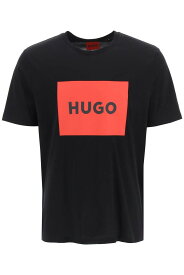 HUGO ヒューゴ ブラック Nero Hugo dulive t-shirt with logo box Tシャツ メンズ 春夏2024 50467952 【関税・送料無料】【ラッピング無料】 ik
