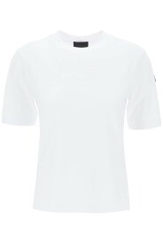 MONCLER モンクレール ホワイト Bianco Moncler basic embossed logo t-shirt Tシャツ レディース 春夏2024 8C000 02 89A17 【関税・送料無料】【ラッピング無料】 ik