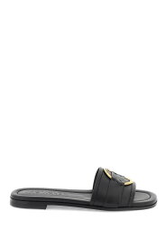 MONCLER モンクレール ブラック Nero Moncler basic leather bell slides for サンダル レディース 春夏2024 4C001 60 M4097 【関税・送料無料】【ラッピング無料】 ik