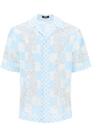 VERSACE ヴェルサーチ マルチカラー Colori misti Versace printed silk bowling shirt in eight シャツ メンズ 春夏2024 1003926 1A10864 【関税・送料無料】【ラッピング無料】 ik