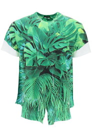 COMME DES GARCONS HOMME PLUS コムデギャルソン オム プリュス グリーン Verde Comme des garcons homme plus jungle print t-shirt with Tシャツ メンズ 春夏2024 PM T008 【関税・送料無料】【ラッピング無料】 ik