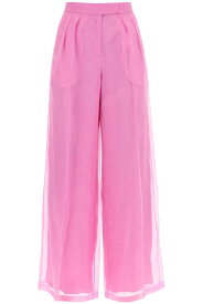 MAX MARA マックス マーラ ピンク Rosa Max mara silk organza tailored pants in nine パンツ レディース 春夏2024 CALIBRI 【関税・送料無料】【ラッピング無料】 ik