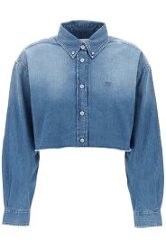 GIVENCHY ジバンシィ ブルー Blu Givenchy denim cropped shirt for women シャツ レディース 春夏2024 BW618U5Y9T 【関税・送料無料】【ラッピング無料】 ik