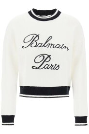 BALMAIN バルマン ホワイト Bianco Balmain embroidered logo pullover トレーナー レディース 春夏2024 CF0KA002KG48 【関税・送料無料】【ラッピング無料】 ik