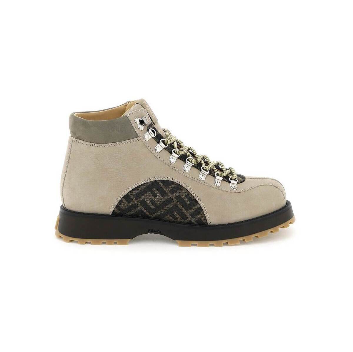 数量限定発売 靴 FENDI フェンディ Grigio Fendi nabuk leather boots ブーツ メンズ 春夏2023 