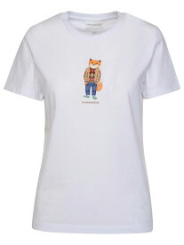 MAISON KITSUNE メゾン キツネ ホワイト White Tシャツ レディース 秋冬2023 LW00112KJ0008P100 【関税・送料無料】【ラッピング無料】 ia