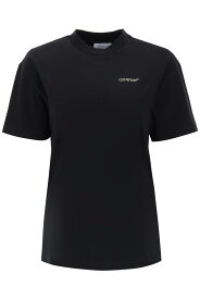 OFF WHITE オフホワイト ブラック Black Tシャツ レディース 秋冬2023 OWAA089F23JER002_1061 【関税・送料無料】【ラッピング無料】 ia