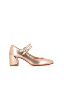 【楽天スーパーSALE!!200000円以上5000円OFFクーポン対象】 CHRISTIAN LOUBOUTIN クリスチャンルブタン ゴールド Oro rosa パンプス レディース 春夏2024 MISS JANE 55 LAMINATO SATIN LECHE 【関税・送料無料】【ラッピング無料】 ia