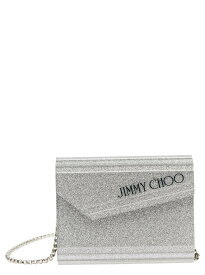 JIMMY CHOO ジミーチュウ シルバー Metallic クラッチバッグ レディース 春夏2024 CANDYHNVSILVERBLACK 【関税・送料無料】【ラッピング無料】 ia