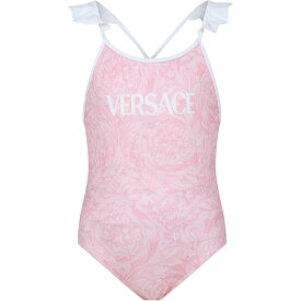 【楽天スーパーSALE!!50000円以上3000円OFFクーポン対象】 VERSACE ヴェルサーチェ ピンク Pink スイムウェア ガールズ 春夏2024 1014233 1A10009 5P950 【関税・送料無料】【ラッピング無料】 ia