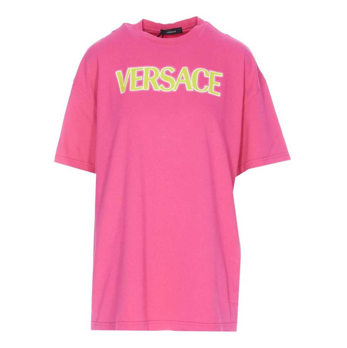 VERSACE ヴェルサーチ Pink Tシャツ レディース 春夏2023 1008174 1A065342PA50  ia