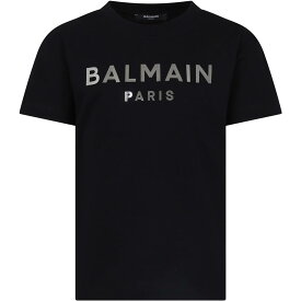 BALMAIN バルマン ブラック Black トップス ボーイズ 春夏2024 BU8Q91 Z0057 930AG 【関税・送料無料】【ラッピング無料】 ia