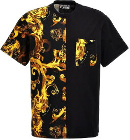 【楽天スーパーSALE!!50000円以上3000円OFFクーポン対象】 VERSACE JEANS COUTURE ヴェルサーチ ジーンズ クチュール マルチカラー Multicolor Tシャツ メンズ 春夏2024 76GAH611JS287G89 【関税・送料無料】【ラッピング無料】 ia