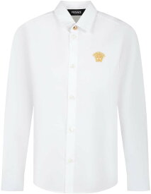 VERSACE ヴェルサーチェ ホワイト White シャツ ボーイズ 春夏2024 1002068 1A09715 2W110 【関税・送料無料】【ラッピング無料】 ia