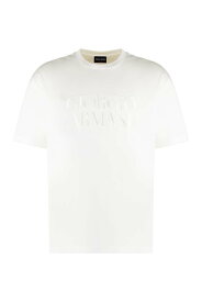 GIORGIO ARMANI ジョルジオ アルマーニ ホワイト White Tシャツ メンズ 春夏2024 3DSM72SJTKZ U090 【関税・送料無料】【ラッピング無料】 ia