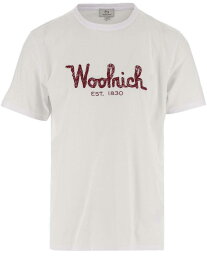 WOOLRICH ウールリッチ ホワイト Bianco Tシャツ メンズ 春夏2024 CFWOTE0125MRUT2926 8041 【関税・送料無料】【ラッピング無料】 ia