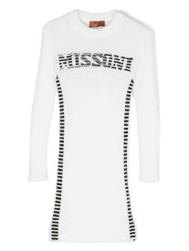 【土日限定クーポン配布中！】 MISSONI KIDS ミッソーニキッズ ホワイト White/black ドレス ガールズ 秋冬2023 MT1A80W0012 100NE 【関税・送料無料】【ラッピング無料】 ia