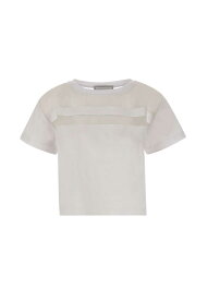 ICEBERG アイスバーグ ホワイト WHITE Tシャツ レディース 春夏2024 F9CA 63271101 【関税・送料無料】【ラッピング無料】 ia