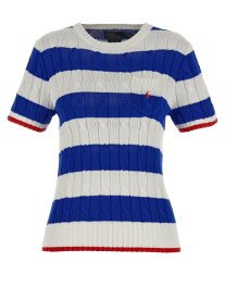 【本日5の付く日ポイント4倍!!】 POLO RALPH LAUREN ラルフローレン ニットウェア レディース 春夏2024 211 924445 001 WHITE HERITAGE BLUE 【関税・送料無料】【ラッピング無料】 ia