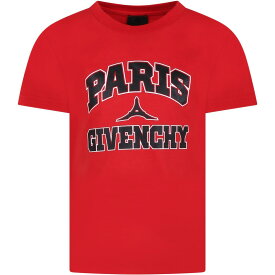 GIVENCHY ジバンシィ レッド Rosso トップス ボーイズ 春夏2024 H30161 991 【関税・送料無料】【ラッピング無料】 ia
