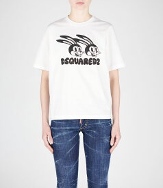 DSQUARED2 ディースクエアード ホワイト White Tシャツ レディース 春夏2023 S75GD0330S22427 100 【関税・送料無料】【ラッピング無料】 ia