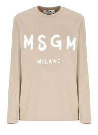 【本日5の付く日ポイント4倍!!】 MSGM エムエスジーエム ベージュ Beige Tシャツ レディース 春夏2024 3641MDM51124700223 【関税・送料無料】【ラッピング無料】 ia