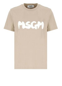 【本日5の付く日ポイント4倍!!】 MSGM エムエスジーエム ベージュ Beige Tシャツ レディース 春夏2024 3641MDM9924700223 【関税・送料無料】【ラッピング無料】 ia