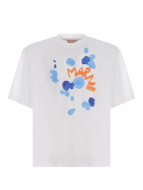 MARNI マルニ ホワイト Bianco Tシャツ メンズ 春夏2024 HUMU0223PQ USCW18-DFW01 【関税・送料無料】【ラッピング無料】 ia