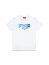 DIESEL ディーゼル ホワイト WHITE トップス ボーイズ 春夏2024 J01759K_KYAXXK100 【関税・送料無料】【ラッピング無料】 ia