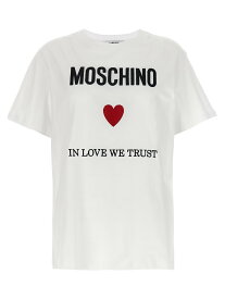 MOSCHINO モスキーノ ホワイト Bianco Tシャツ レディース 春夏2024 J07030541 2001 【関税・送料無料】【ラッピング無料】 ia
