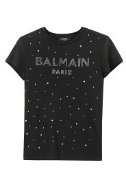 BALMAIN バルマン トップス ガールズ 春夏2024 BU8B41 J0177|094 930AG BLACK SILVER 【関税・送料無料】【ラッピング無料】 ia