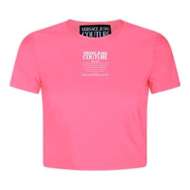 VERSACE JEANS COUTURE ヴェルサーチェ・ジーンズ・クチュール パープル Fuchsia Tシャツ レディース 春夏2024 76HAH602J0128_401 【関税・送料無料】【ラッピング無料】 ia