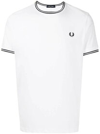 FRED PERRY フレッド ペリー ホワイト White Tシャツ メンズ 春夏2024 M1588|094 100 WHITE 【関税・送料無料】【ラッピング無料】 ia